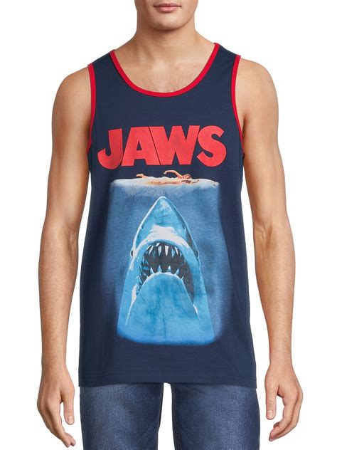 Jaws Classic Shark Men S Big Men S Graphic Tank Top Walmart