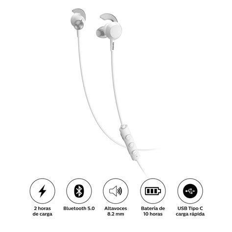 Ripley Aud Fonos Philips In Ear Tae Bluetooth Blanco