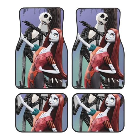 Japuie The Nightmare Before Christmas Print 4-Piece Floor Mats, All