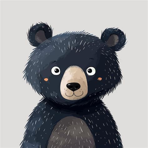 Vector De Urso Bonito Vetor Premium