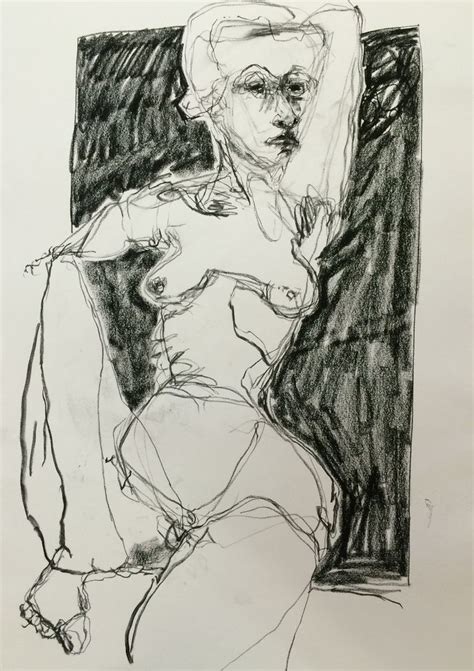 Veronica Cay Lifedrawing Conte And Charcoal In Figurative Artwork Nude Art Life Drawing