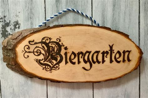 Biergarten Sign, Beer Garden Sign, Bavarian Decorations, German Sign ...