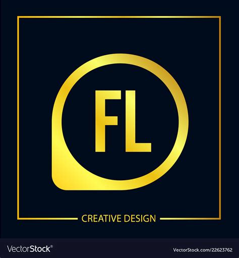 Initial Fl Letter Logo Template Design Royalty Free Vector