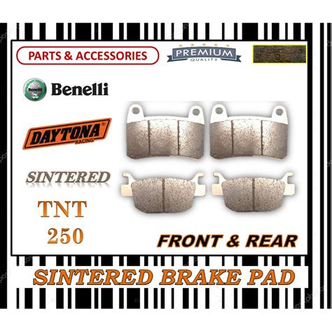 Benelli Tnt Brake Pads Set Fr Nt Rear Sintered Long Life Daytona