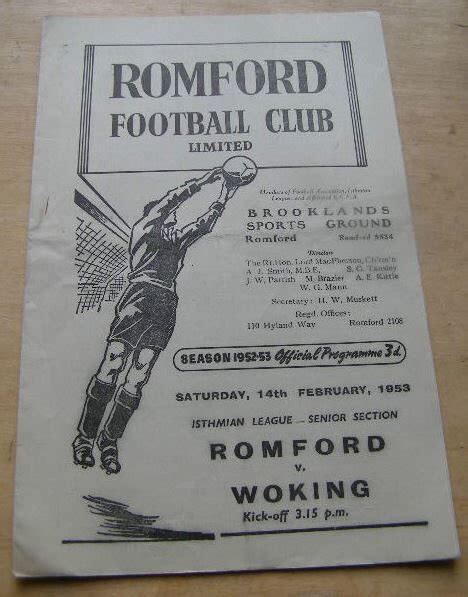 The Cardinal Tales On Twitter Years Ago Today Romford Woking