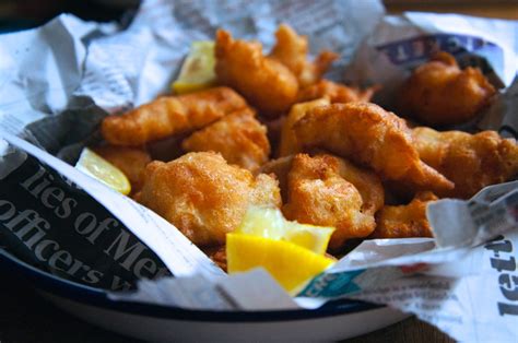 Notes Of Bacon Beer Battered Cod Bites With Tartare Sauce