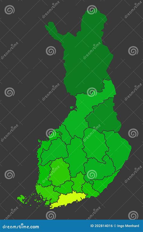 Finland Population Map. Country Outline Made From People Figures ...