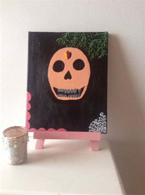 Day of the Dead Skull Painting - Etsy