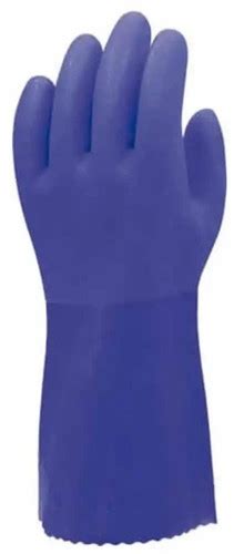 LUVA SUPER SAFETY DE PVC AZUL 46CM S PVC 46 Balaska Equipamentos