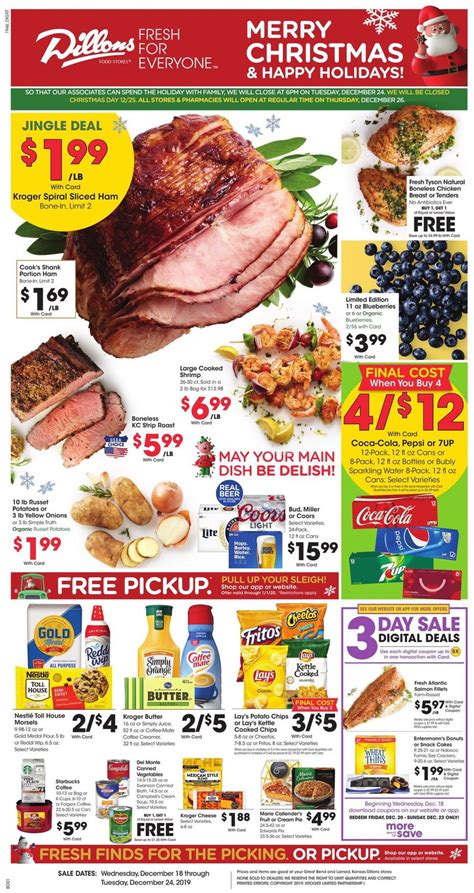 Dillons Christmas Ad 2019 Ad Circular 12 18 12 24 2019 Yulak