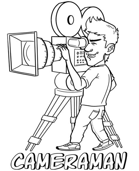 Filmmakers Cameraman Coloring Page By Topcoloringpages On Deviantart