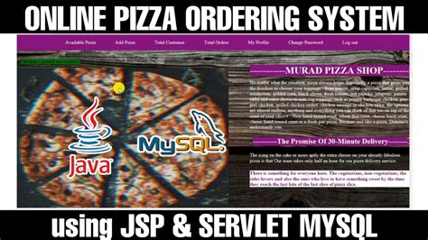 Online Pizza Ordering System Java Project Jsp Servlet Project