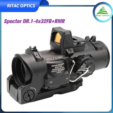 Specter Dr Rifle Scope 1x 4x Fixed Dual Purpose Tactical Scope Red