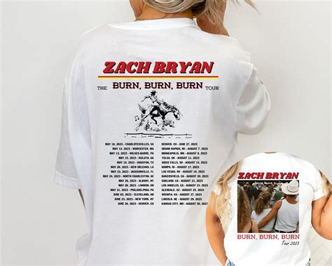 Zach Bryan Shirt Zach Bryan Burn Burn Burn Tour 2023 Shirt Etsy