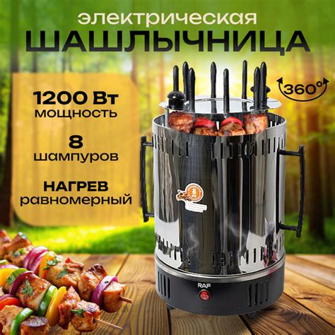 Электрошашлычница Шашлычница RAF 8619 - купить по доступным ценам в ...