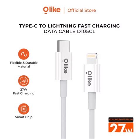 Jual Olike D Cl Kabel Data Fast Charge Type C To Lightning Iphone W