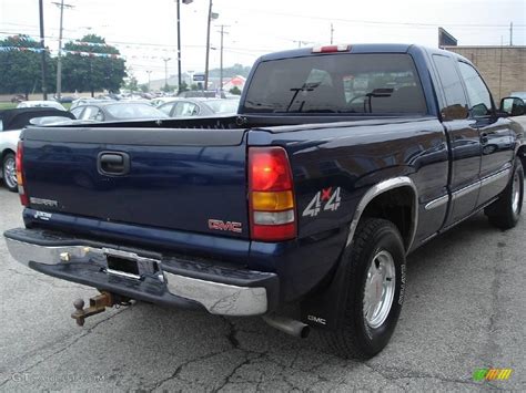 2000 Indigo Blue Metallic Gmc Sierra 1500 Sle Extended Cab 4x4