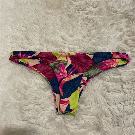 Tori Praver Swimwear Swim Tori Praver Tropical Floral Print Cheeky Bikini Bottoms Poshmark