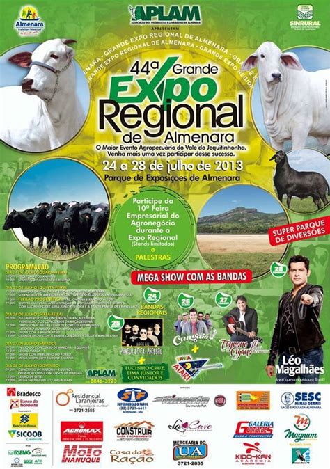 CONFIRA A PROGRAMAÇÃO DA 44ª EXPOSIÇÃO AGROPECUÁRIA DE ALMENARA MG 2013