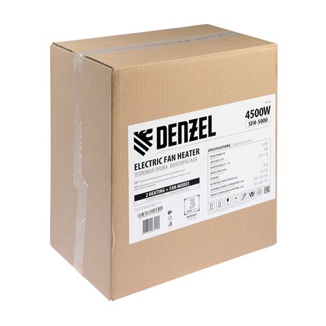 Тепловая пушка Denzel SFH-5000, электрическая, 220 В, 3/4.5 кВт, 400 м3 ...