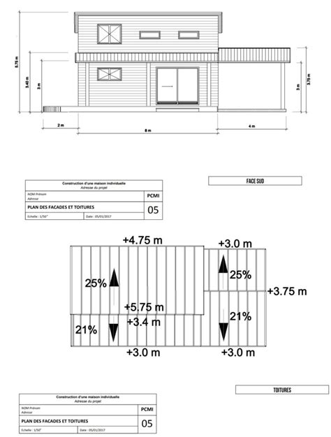 Plan De Fa Ade Et Toiture Pcmi Ou Dp Jeveuxconstruire