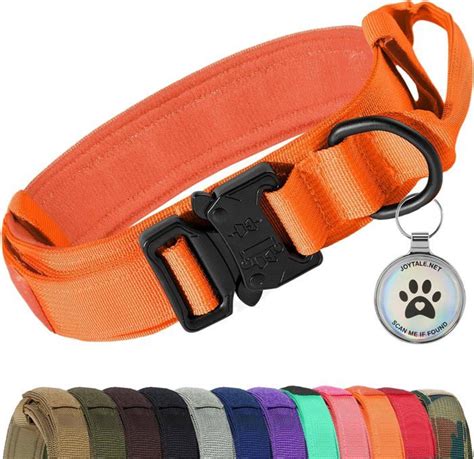 Collier Chien Tactique R Glable Colliers Gros Chiens Avec Code Qr De