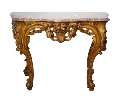 Console Louis XV en bois doré XVIIIe siècle N 108201