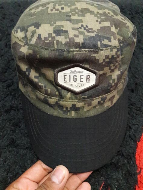 Topi Eiger Black Dop Flip Army Original Fesyen Pria Aksesoris Di