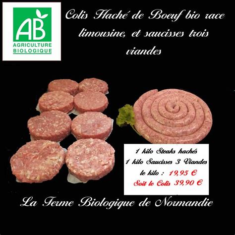 Colis Kilo Steaks Hach S Bio Et Kilo Saucisses Viandes Bio