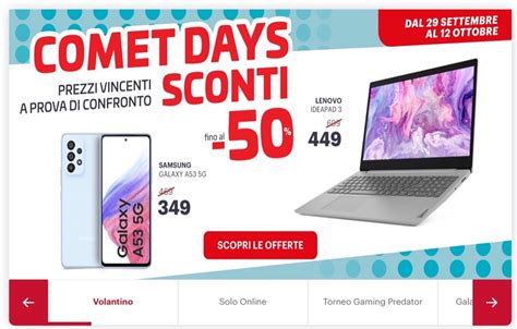 Comet Days Sconti Su Pc Smartphone E Tablet Sfoglia Il Nuovo Volantino