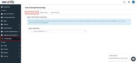 Provisioning | miniOrange Identity Platform Admin Handbook 