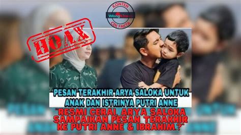 CEK FAKTA Resmi Cerai Arya Saloka Sampaikan Pesan Terakhir Untuk Putri