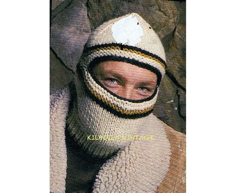 Pdf Knitting Pattern Mens Balaclava Knitting Pattern Etsy