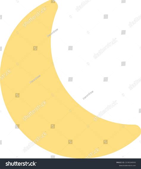 Cute Yellow Half Moon Illustration Stock Vector (Royalty Free) 2230104593 | Shutterstock