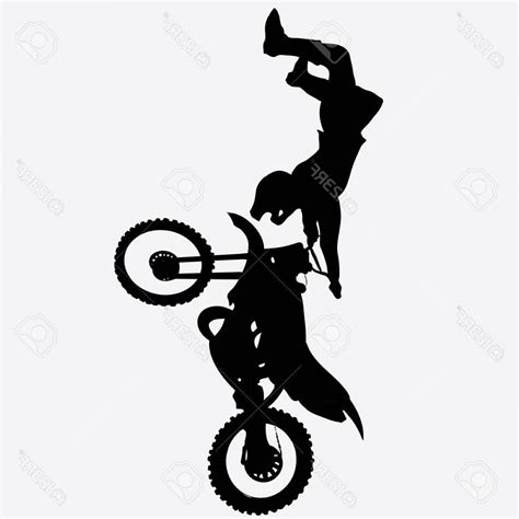 Dirt Bike Silhouette Vector at Vectorified.com | Collection of Dirt ...