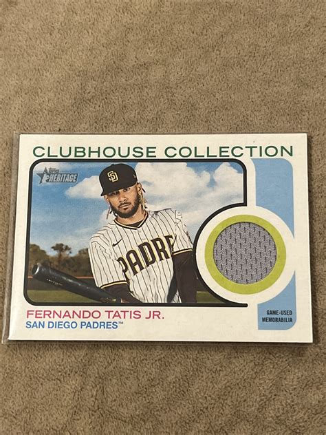 Topps Heritage Fernando Tatis Jr Clubhouse Collection Game Used