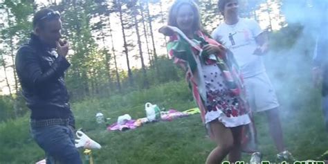 COLLEGE FUCK PARTIES Three College Chicks Jizzed On Tits Outdoor Tnaflix