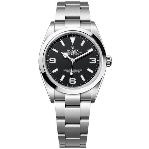 Rolex, Explorer, 124270, Black Dial, Stainless Steel, Oyster Bracelet, 36mm