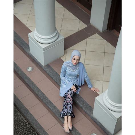 Jual Kebaya Wisuda KALUNA NUDE Couple Modern Kebaya Madina Set Tunik Lamaran Tunangan Batik Baju