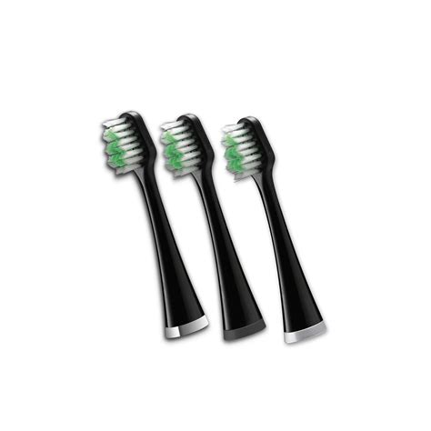 Waterpik Replacement Triple Sonic Brush Heads STRB 3WB Black 3 Count