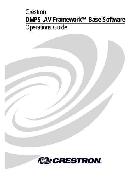 Pdf Operations Guide Dmps Av Framework Base Crestron Dmps Av