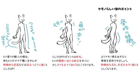 お絵かき講座パルミー On Twitter お絵かき 獣人 描き方