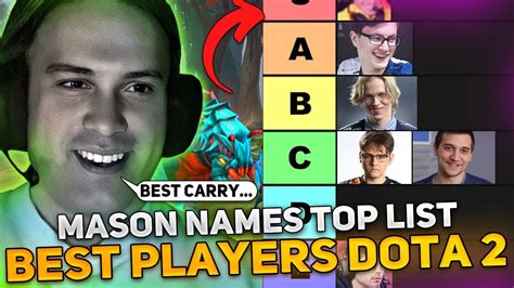 Mason Named The Top List Of Best Players Dota Mason Expressed An