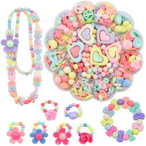 6 Styles Fashion Girl Diy Beads Toys Colorful Bracelet Beads Jewelry