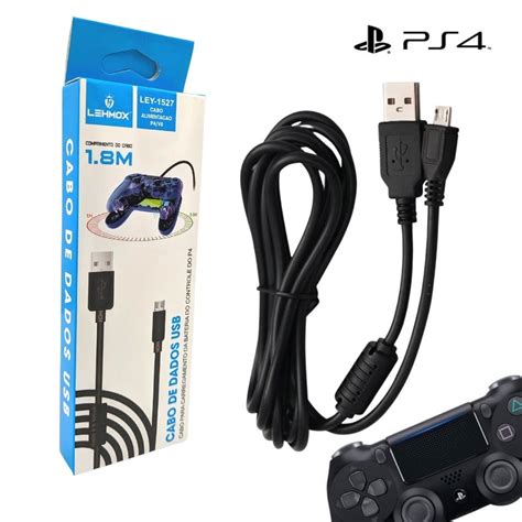 Cabo USB Micro USB V8 Para Controle PS4 Lehmox LEY 1527 Lehmox