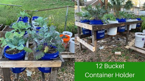 Diy Easy Bucket Garden Stand Container Gardening Off