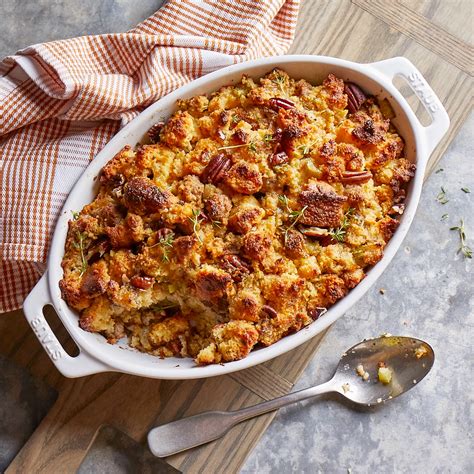 Cornbread And Sausage Dressing With Pecans Recipe Sur La Table