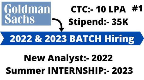 Goldman Sachs Hiring Batch Hiring Engineering Students