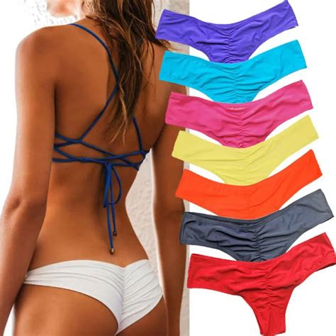 Ba Ador Bikini De Poli Ster Con Tanga Brasile O Para Mujer Ba Ador