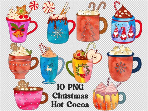 Christmas Hot Cocoa And Coffee Mugs Png Graphic By Denizdesign Creative Fabrica